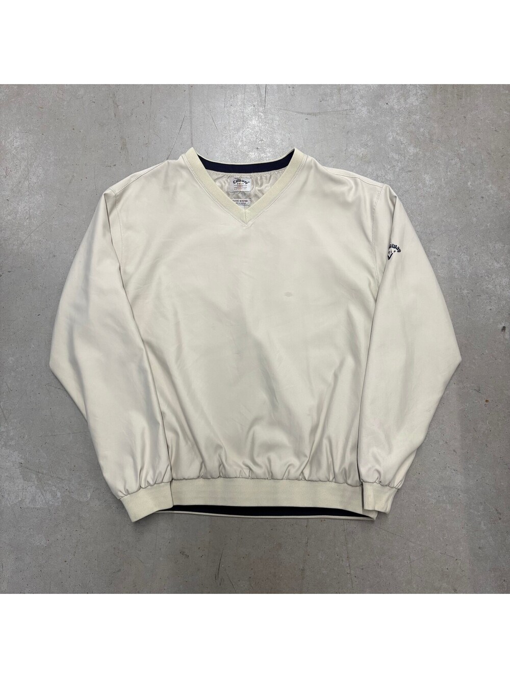 Vintage 2000s Callaway Golf Windbreaker Crewneck Medium Beige